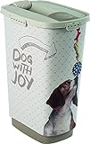 Rotho Cody - Recipiente de Comida para Mascotas de 50 Litros con Tapa y Tolva para una Dosificación Práctica, Plástico (PP) sin BPA, Muestra, 50 L (39.7 x 29.6 x 58.5 cm)