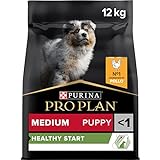 Purina Pro Plan Medium Puppy Start Pienso para Perro Mediano, Cachorro, Junior, Bebé con Pollo, saco de 12kg
