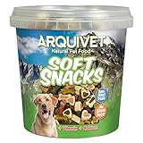Arquivet Soft Snacks variadas para Perro - Snacks Naturales en Forma de huesitos y Corazones - Golosinas y chuches Naturales - Premios y recompensas para Perros - 800 g