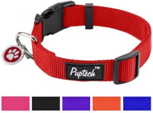 PUPTECK - Collar básico de nylon para perro